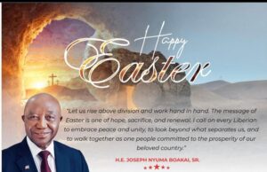 Easter Goodwill Message from Pres. Boakai