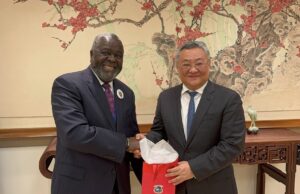 Liberiaโs Permanent Representative to the United Nations, Amb. Lewis Garseedah Brown Pays Courtesy Visit on His Counterpart H.E. Fu Cong of Peopleโs Republic of China Mission to the United Nations.