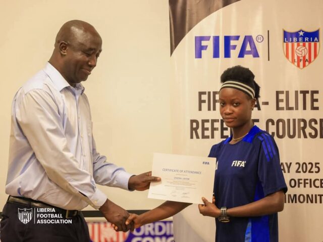 LFA Sekou awarding certificate