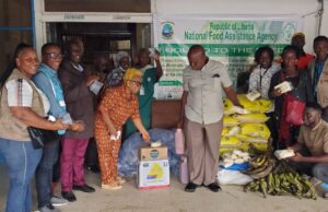 NFAA Donates Food Items to Tubmanburg Hospital