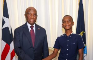 13-Year-Old Liberian Prodigy Stephen Vorkpor Jr. Meets President Boakai