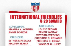 Liberia Women’s U-20 head coach Famatta Dean has unveiled a 22-woman roster for the upcoming Mano River Union Women’s Tournament