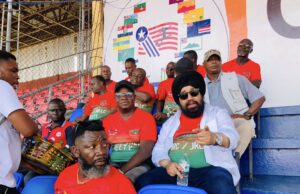 Jeety Joins Margibi Faithful in VIP Stand as County Takes on Grand Kru at NCSM Clash