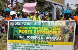 Dock Workers Union Urges President Boakai to Veto Ports Autonomy Bill
