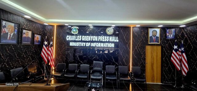 Charles Gbenyon Press Hall at the Ministry of Information on Capitol Hill