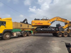 Yellow Machines Begin Historic Journey to Camp Sandee Ware as First Batch Leaves Freeport