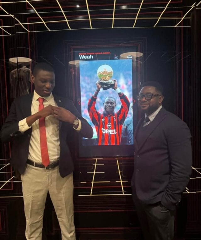 Sayor inspires by Weah expliot during visit in Milan