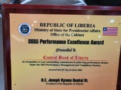 Central Bank of Liberia Honored with 2025 Performance Excellence Award