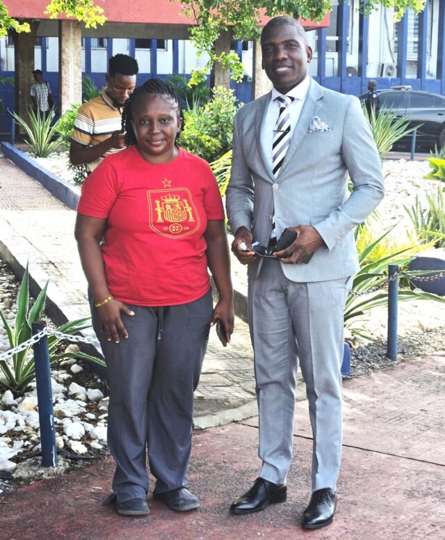 Nurse Paola Bedell and one of her legal counsels
