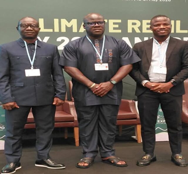 The three-man Liberian delegation at the NAP Expo 2026 in Kigali, Rwanda