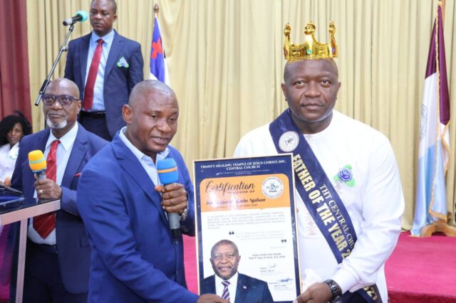 Trinity Healing Temple Church crowns Minister Ngafuan Father of the Year