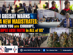 Chief Justice Gbeisay Commissions 64 New Magistrates, Warns: ‘When You Are Corrupt, People Lose Faith in All of Us’