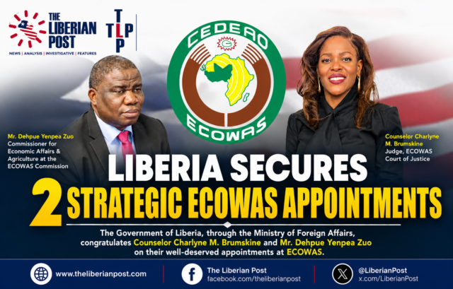 Dehpue Zuo and Charlyne Brumskine secure Ecowas' appointments