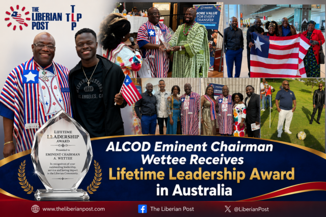 Eminent Wettee recieves Life time award from Liberians in Australia