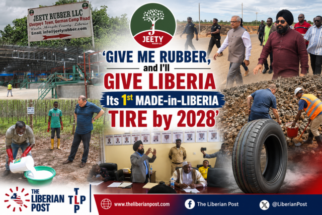 Jeety challenges Liberian lawmakers that once he has enough rubber, he's on course for the tire production