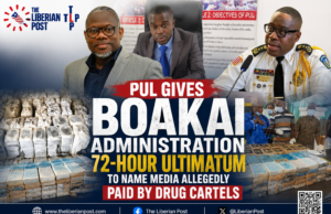 PUL Gives Boakai Administration 72-Hour Ultimatum to Name Media Allegedly Paid by Drug Cartels