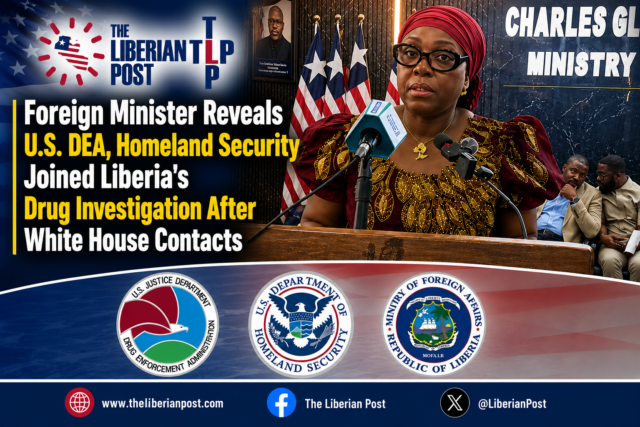 Foreign Minister Sara Beysolow-Nyanti said she had to contact the US DEA and Homeland Security to come and help Liberia