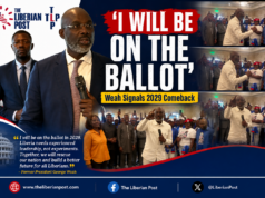 ‘I WILL BE ON THE BALLOT’: Weah Signals 2029 Comeback, Tells U.S. Supporters CDC Is Ready to Reclaim Power