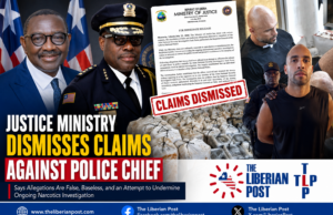Justice Ministry Dismisses Claims Against Police Chief as Tweah Urges Probe Into Viral Threat Video
