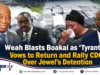Weah Blasts Boakai as โTyrant,โ Vows to Return and Rally CDC Over Jewelโs Detention