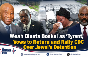 Weah Blasts Boakai as ‘Tyrant,’ Vows to Return and Rally CDC Over Jewel’s Detention