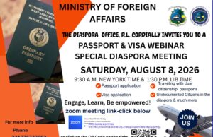Foreign Ministry to Host Global Webinar on Passport, Visa Services for Liberians in the Diaspora