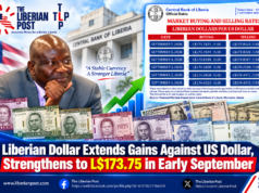 Liberian Dollar Extends Gains Against US Dollar, Strengthens to L$173.75 in Early September