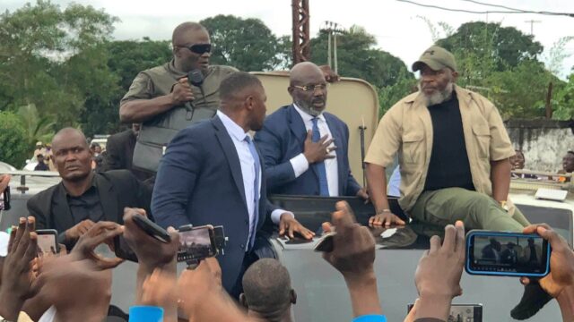 Weah moved to tears as he sees crowd