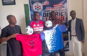 BASSA STAKEHOLDERS GROUP DONATES SPORTING MATERIALS WORTH OVER US$2,000 TO BOOST DISTRICT LEAGUE IN GRAND BASSA COUNTY